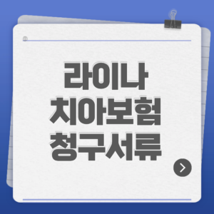 라이나 치아보험 청구서류